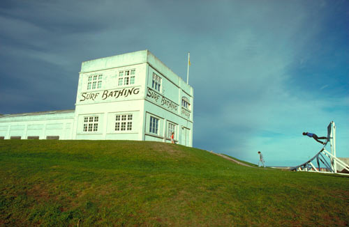 ‘St Clair Dunedin. Skateboarding at the Surf Bathing    Pavilion’ 