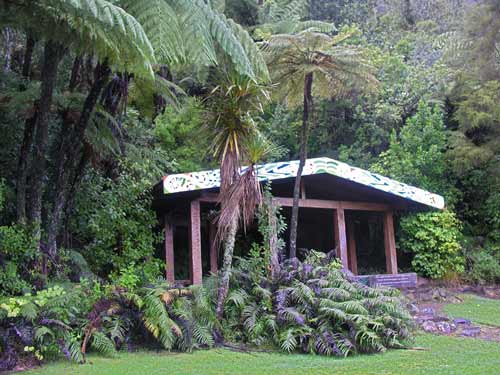 Memorial shelter at Lake Okataina