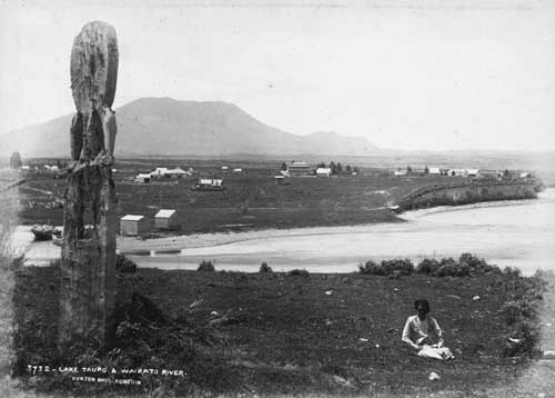The Waikato River at Taupō, 1880s 