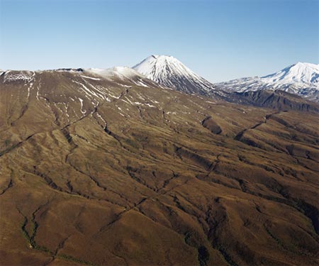 Mts Tongariro, Ngāuruhoe and Ruapehu
