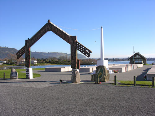 Graves and memorial at Ōhinemutu