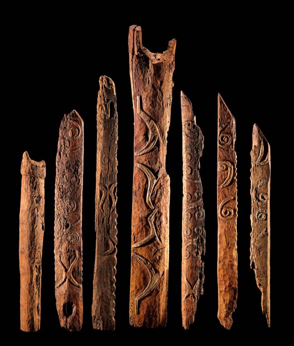 Carved planks