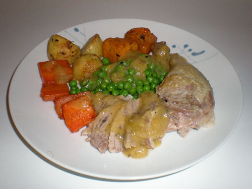 Roasted wild duck