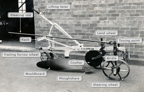 Single-furrow plough