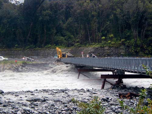 Waiho River in flood