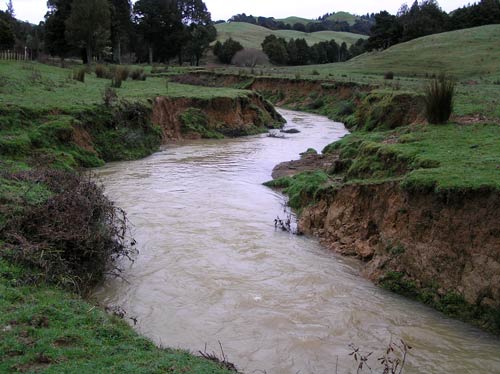 Streambank erosion