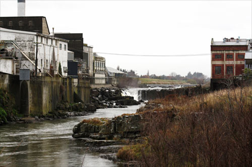 Mataura freezing works and falls
