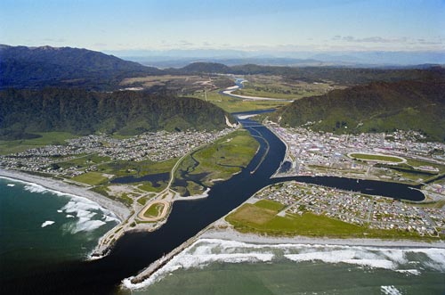 Greymouth from the air