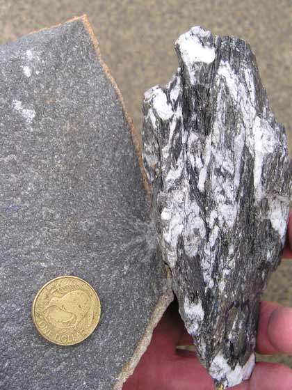 Greywacke and schist