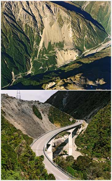 Road through the Ōtira gorge