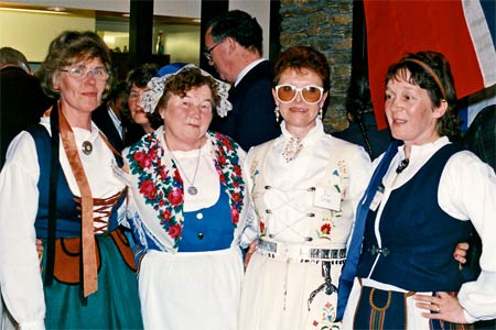 Celebrating in national costume