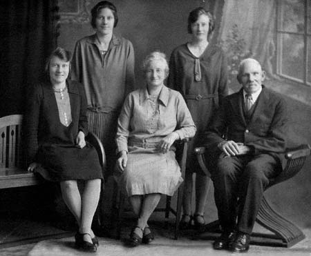 Family group with four women and a man