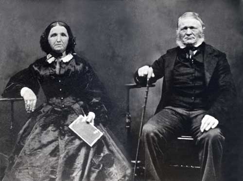 Man and woman seated