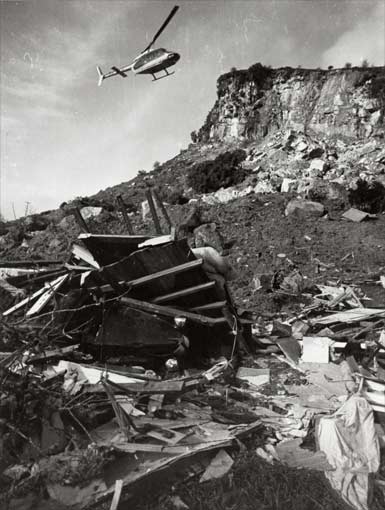 Landslide damage, Whitecliffs 
