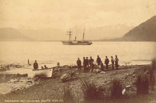 The <em>Grafton</em> at Jackson Bay, about 1880