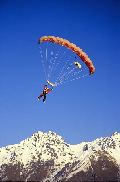 The chute opens 
