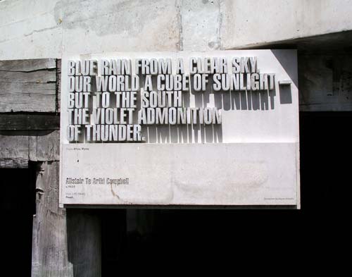 Poetry plaque