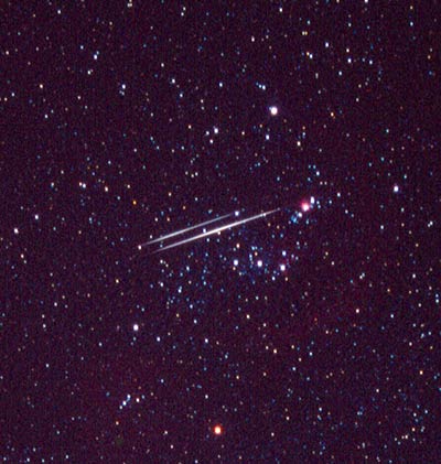 Meteors in Orion