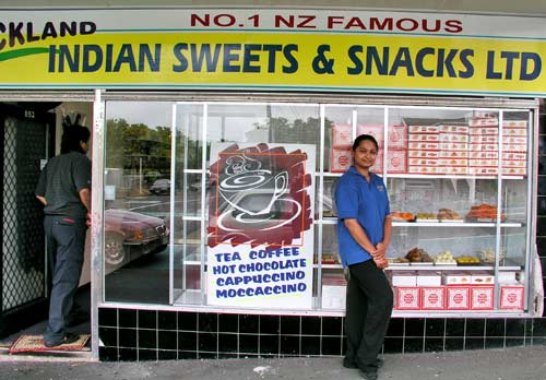 The Prasad family sweet shop
