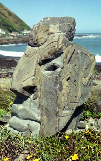 Greywacke sculpture