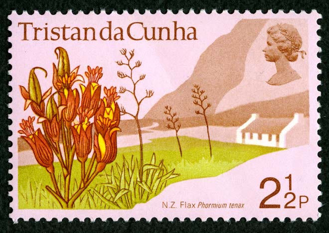 Flax on stamps