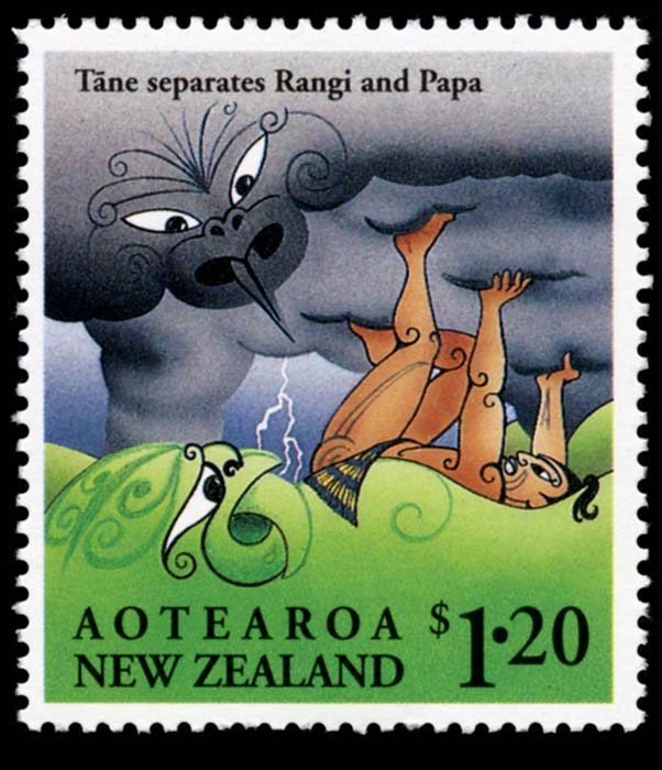 Tāne separates sky and earth