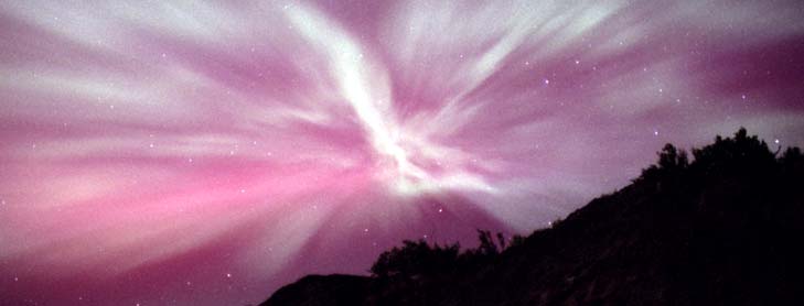 Dramatic purple sky