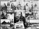 Montage of photographs depicting Maori people and scenes by Josiah Martin