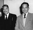 Arapeta Awatere (left) and George Nēpia
