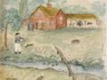 Sketch of the first home of brothers William Deans and John Deans at Potoringamotu, Canterbury