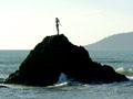 Statue of Wairaka and Moutohorā (Whale Island)