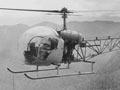 Helicopter at prospecting camp