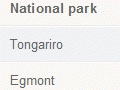National and conservation parks