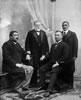 Political opponents: from left, Hēnare Kaihau, Richard Seddon, James Carroll, King Mahuta