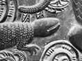 Carved lizards