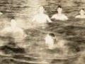 Men bathing in Rotorua