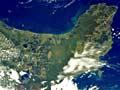 Satellite view of the Bay of Plenty