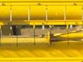 Header delivering grain to bulk trucks