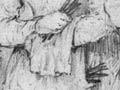 A settler bartering tobacco for potatoes and pumpkin