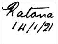 Letter written by Rātana