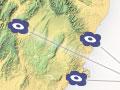 Map detail showing Alzheimers New Zealand branches