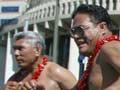 Samoan protesters outside Parliament