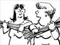 Jenny Shipley and Ruth Richardson cartoon