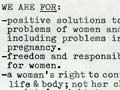 Interactive: Feminists for Life flyer