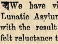 Conditions in lunatic asylums, 1866