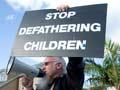 Protesting for fathers' rights