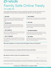 Netsafe's Family Safety Online Treaty document