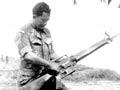 Training Cambodian soldiers
