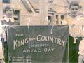 Belmont Primary pupils with Anzac banner