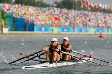 The Evers-Swindell twins' rowing to victory in  Beijing, 2008 